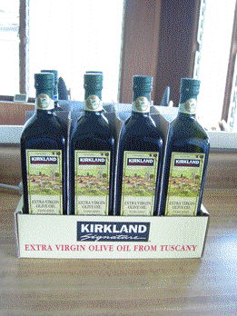 Tray of olive oil